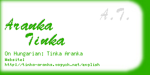 aranka tinka business card